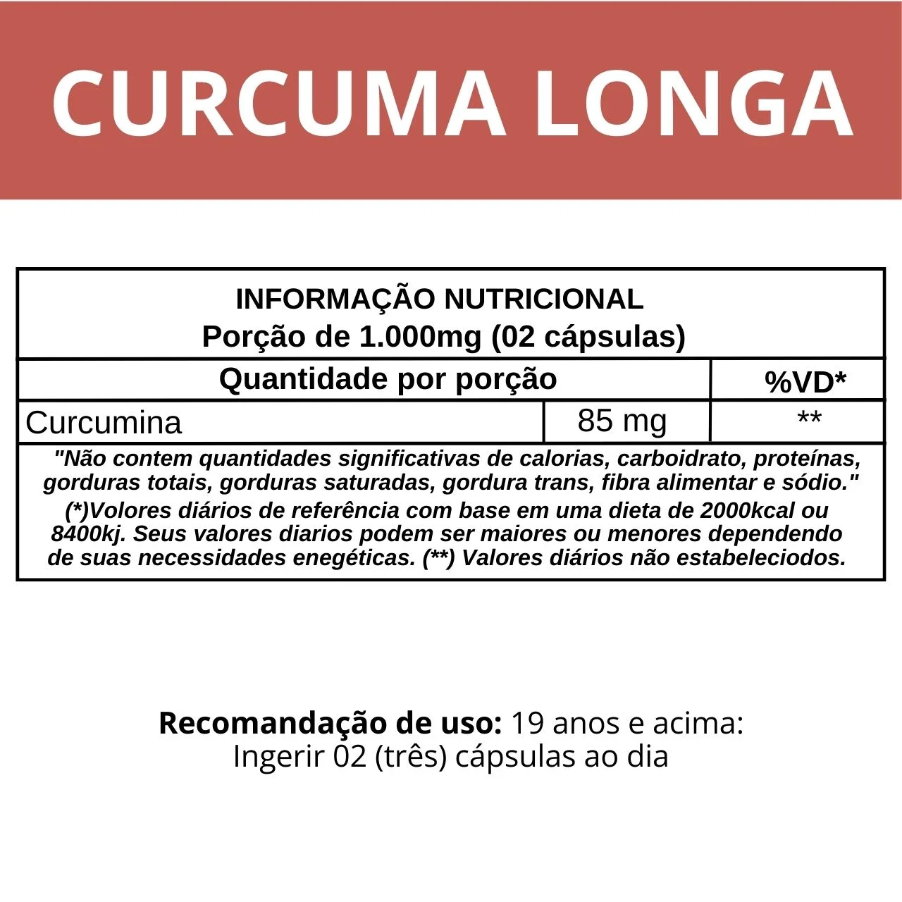 Informação Curcuma Longa