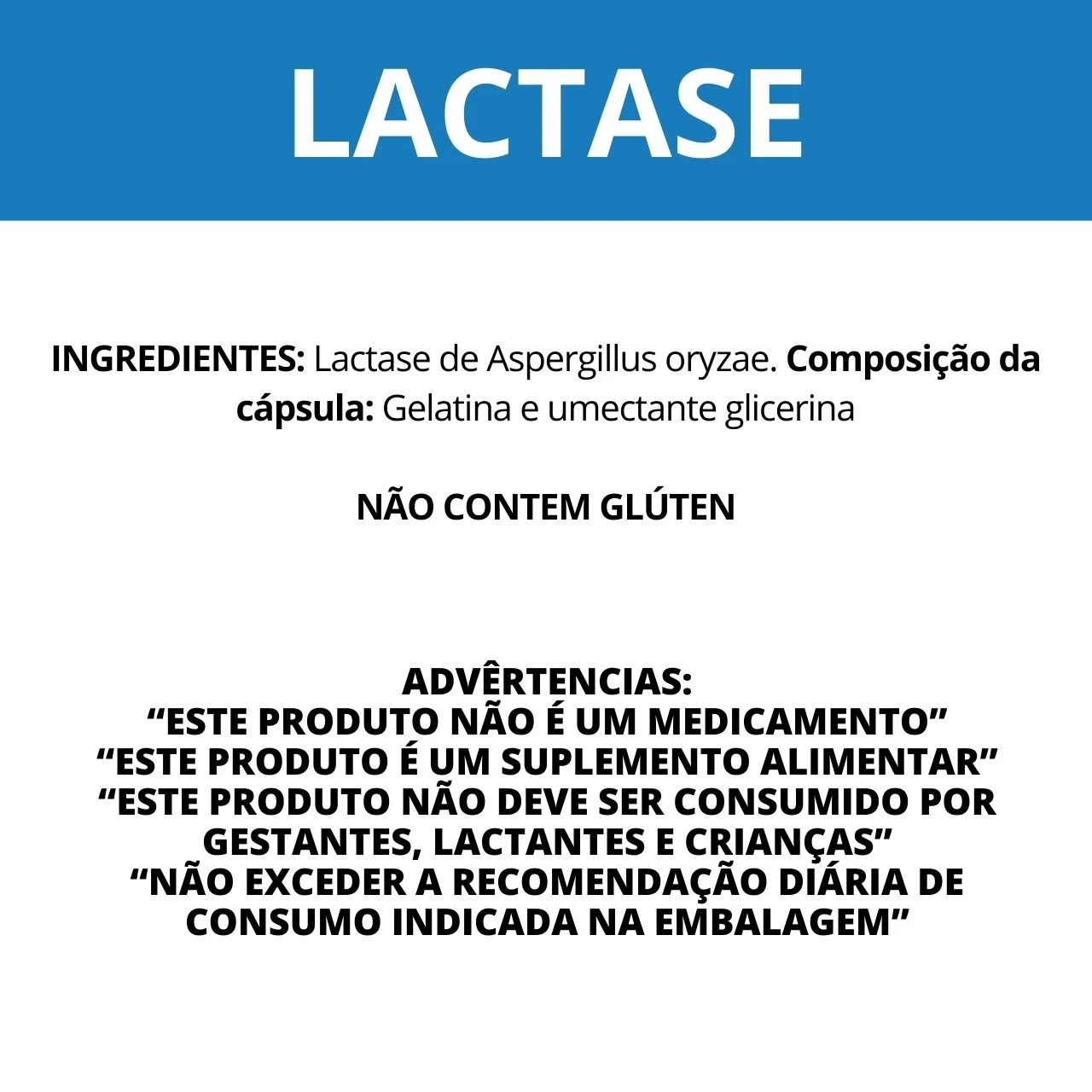 Ingredientes Lactase