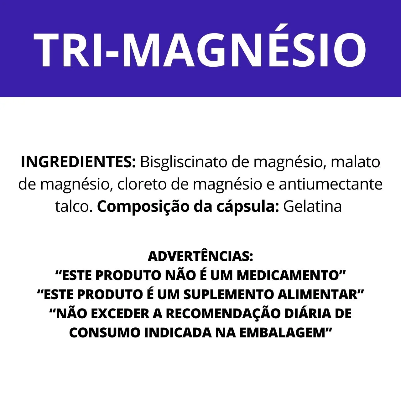 Ingredientes Tri-Magnésio